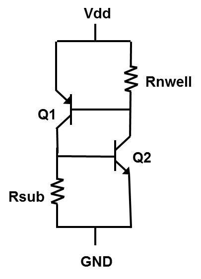 Equivalent Transistor circuit of Cross Section